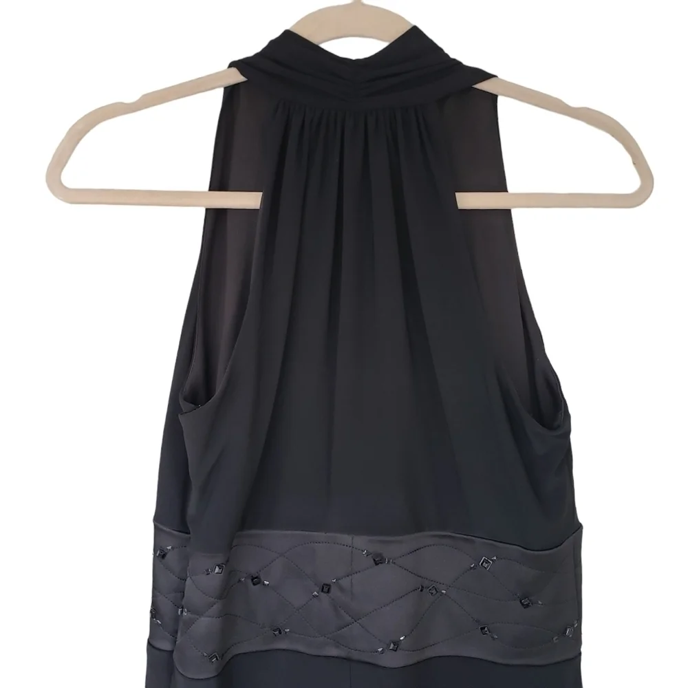 Evan Picone Cocktail Dress Sleeveless With Embellished Empire Waist - Picture 5 of 9